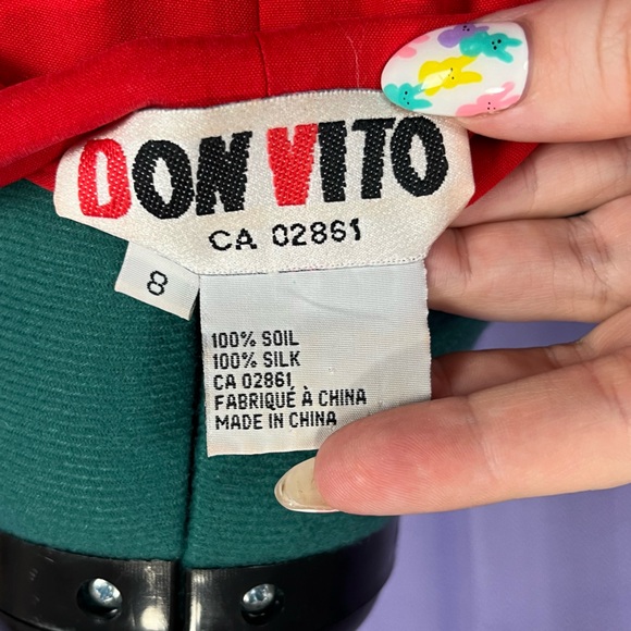 Vintage Don Vito Red Silk Wrap Dress - Picture 4 of 5